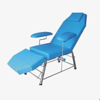 Stainless Steel Hospital Blue Blood Donor Chair